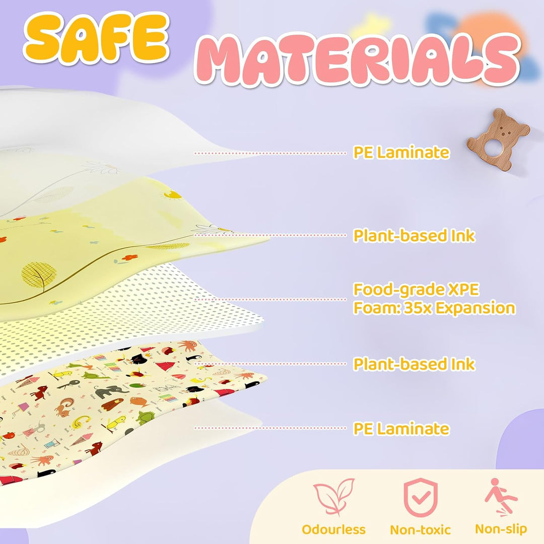 Huracan Krabbelmatte Baby Faltbar, Spielmatte Kinder Spieldecke 200x180x1cm, Krabbeldecke Für Baby,