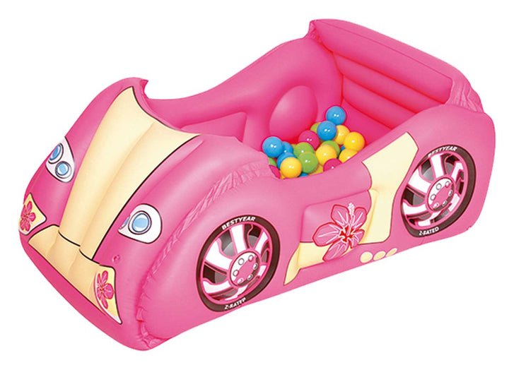 Bestway 52159B-03 - Bällebad Rennauto mit 50 Spielbällen, 119 x 79 x 51