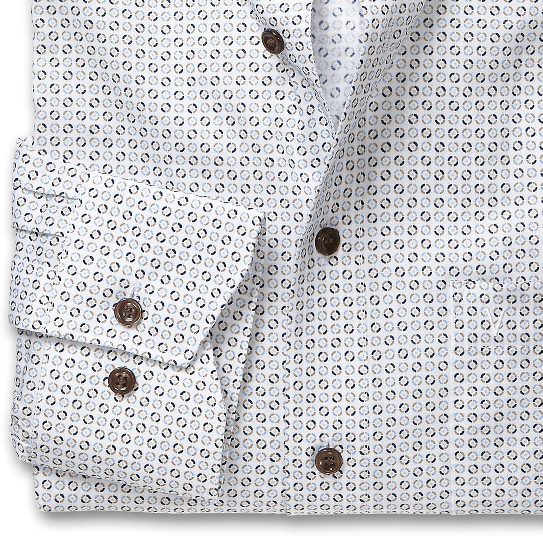 Marvelis Herren Businesshemd Langarm 702584,Rotationsdruck,Non-Iron-Comfort-Fit,New Kent 40 Natur 22