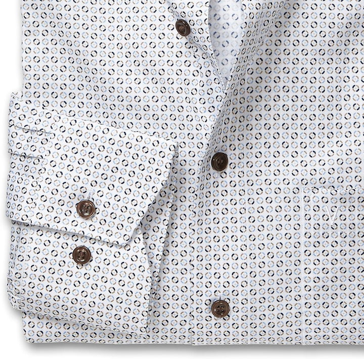 Marvelis Herren Businesshemd Langarm 702584,Rotationsdruck,Non-Iron-Comfort-Fit,New Kent 40 Natur 22