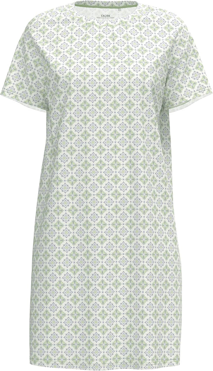 CALIDA Spring Nights Kurzarm-Nachthemd, Länge 95cm Damen 48-50 Light Pistache, 48-50 Light Pistache