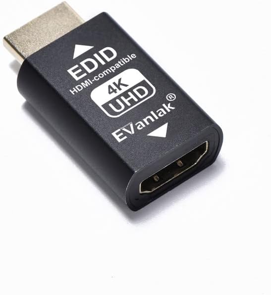 EVanlak HDMI-Emulator-Adapter (3. Generation), kompatibel mit Mac Thunderbolt auf HDMI-Switches/Exte