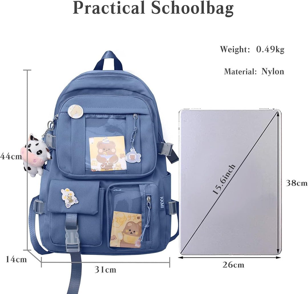 PORRASSO Mädchen Schulrucksack Süsser Schultasche Schüler Rucksäcke Teenager Nylon Daypack Damen Sch