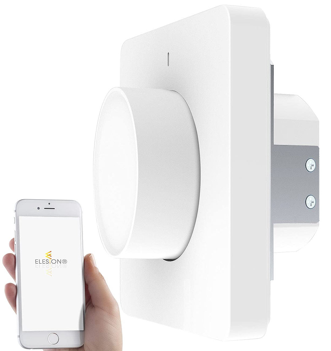 Luminea Home Control Funk Dimmer: WLAN-Unterputz-Lichtschalter & Dimmer mit Dreh- & Drück-Funktion,