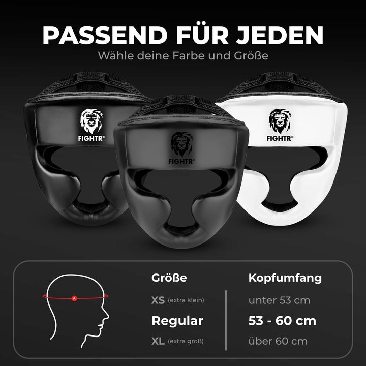 FIGHTR® Kopfschutz mit bestem Sitz für maximalen Schutz | Boxhelm für Sparring | Verstellbare Grösse