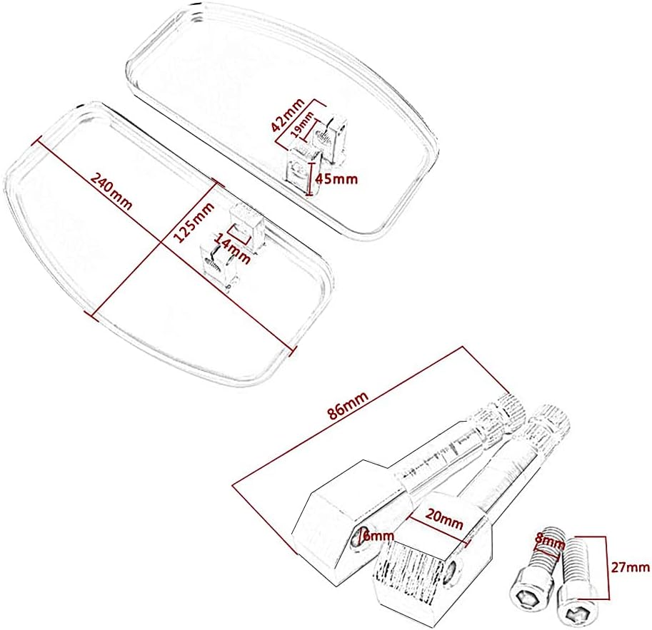Trittbretter Fahrer Kompatibel für Honda CA 125 Rebel FB2