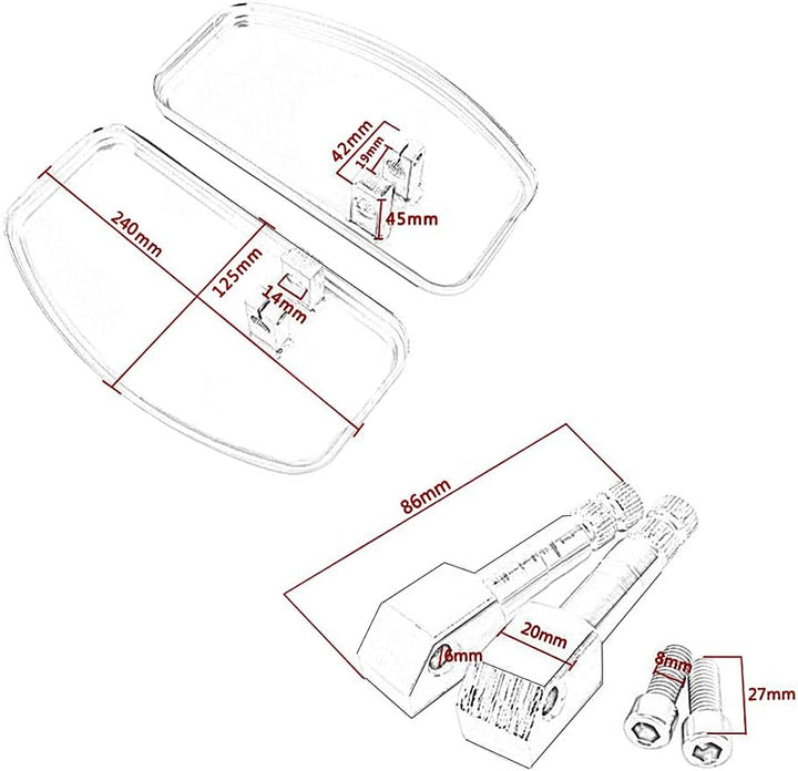 Trittbretter Fahrer Kompatibel für Honda CA 125 Rebel FB2