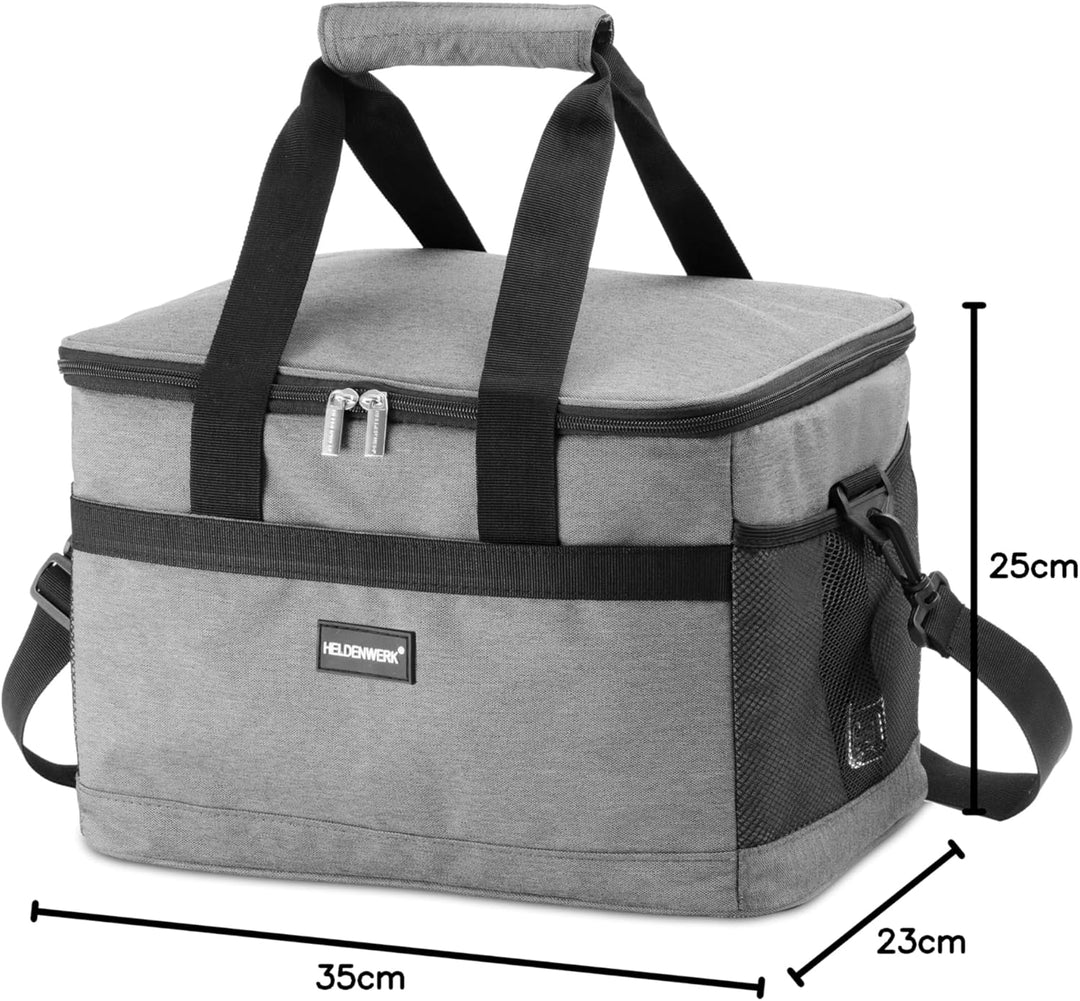 HELDENWERK Kühltasche gross faltbar – Kühlbox bis zu 12h Kühlleistung auslaufsicher &amp; wasserdicht –