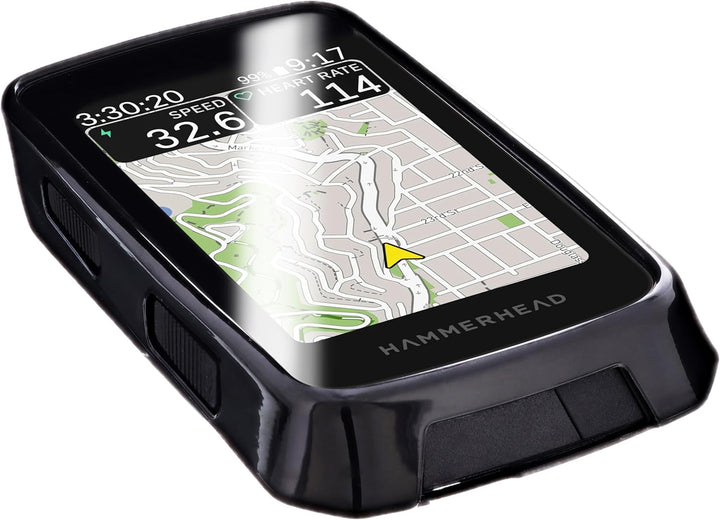 Hülle kompatibel mit Hammerhead Karoo 3 TPU Schutzhülle Tasche Cover schwarz stossfest Kratzfest MTB