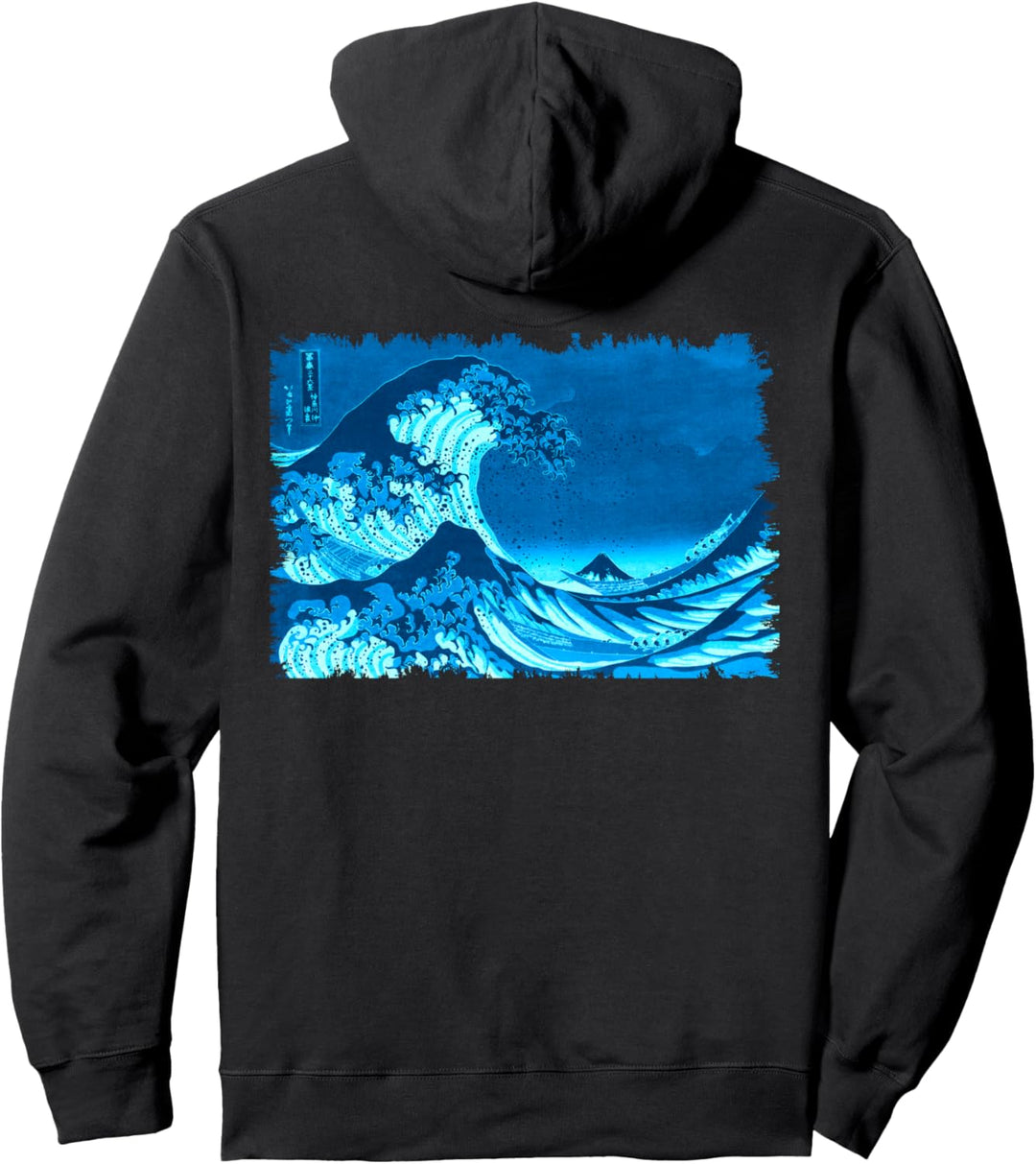Berühmte Japanische Kunst Grosse Welle Remix Hokusai Stilvoll Pullover Hoodie