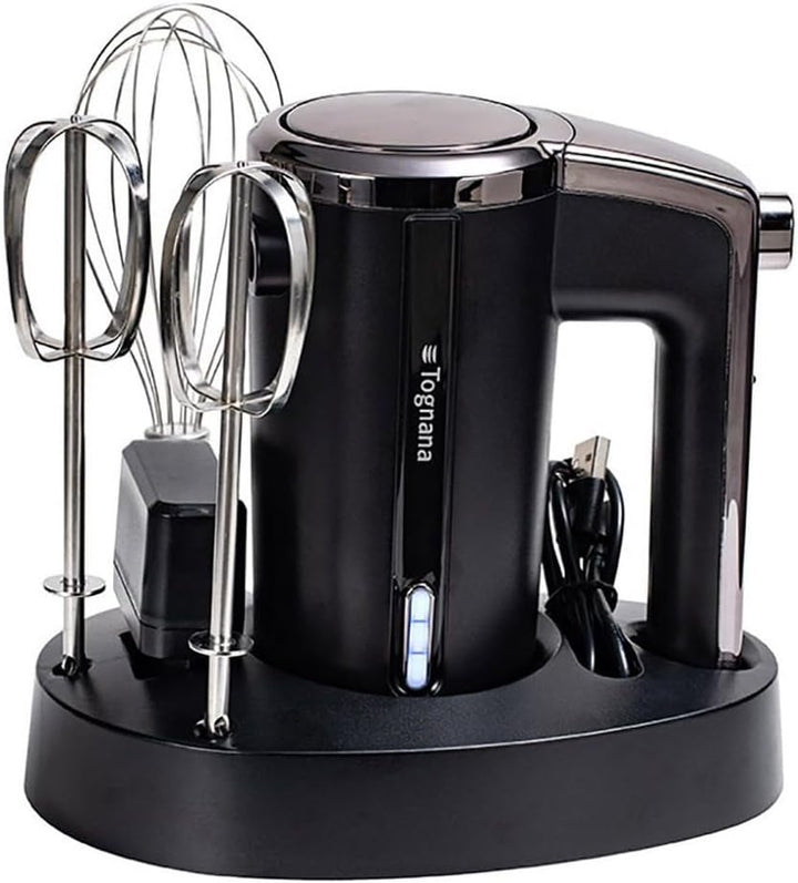 Tognana Avantspace Wiederaufladbarer Kabelloser Handmixer Kunststoff-Edelstahl Schwarz