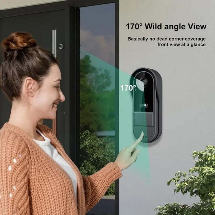 Zeerkeer Drahtlose Video Türklingel mit Kamera 1080P Kabellose Video Gegensprechanlage Family Interc