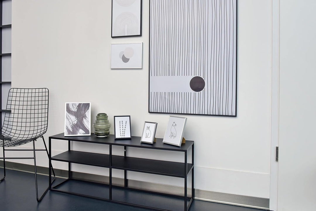 DEHA Design Bilderrahmen Tribeca, 40x50 cm, Aluminium Schwarz Matt, bruchsicheres Acrylglas, für Pos