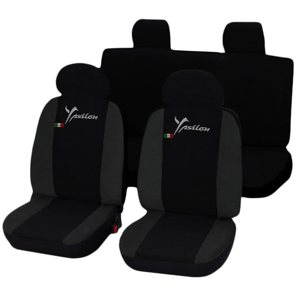 Lupex Shop 17239 - 01 Sitzbezüge Auto schwarz grau dunkel Set von 6
