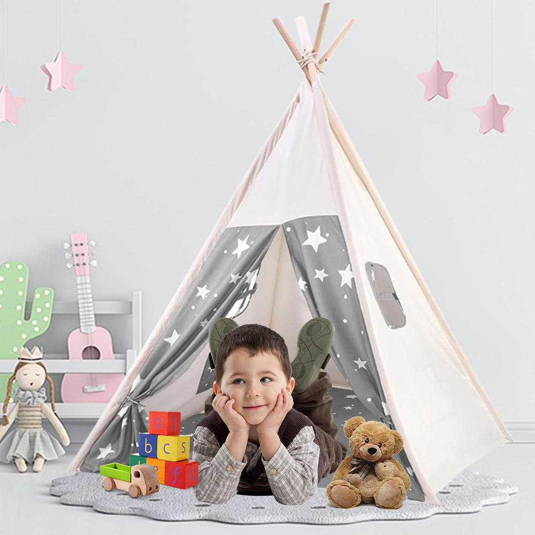 Lifemaison Tipi Zelt Kinder,Spielzelt Tippi Kinderzelt Kinderzimmer Teepee Indianerzelt Outdoor Indo