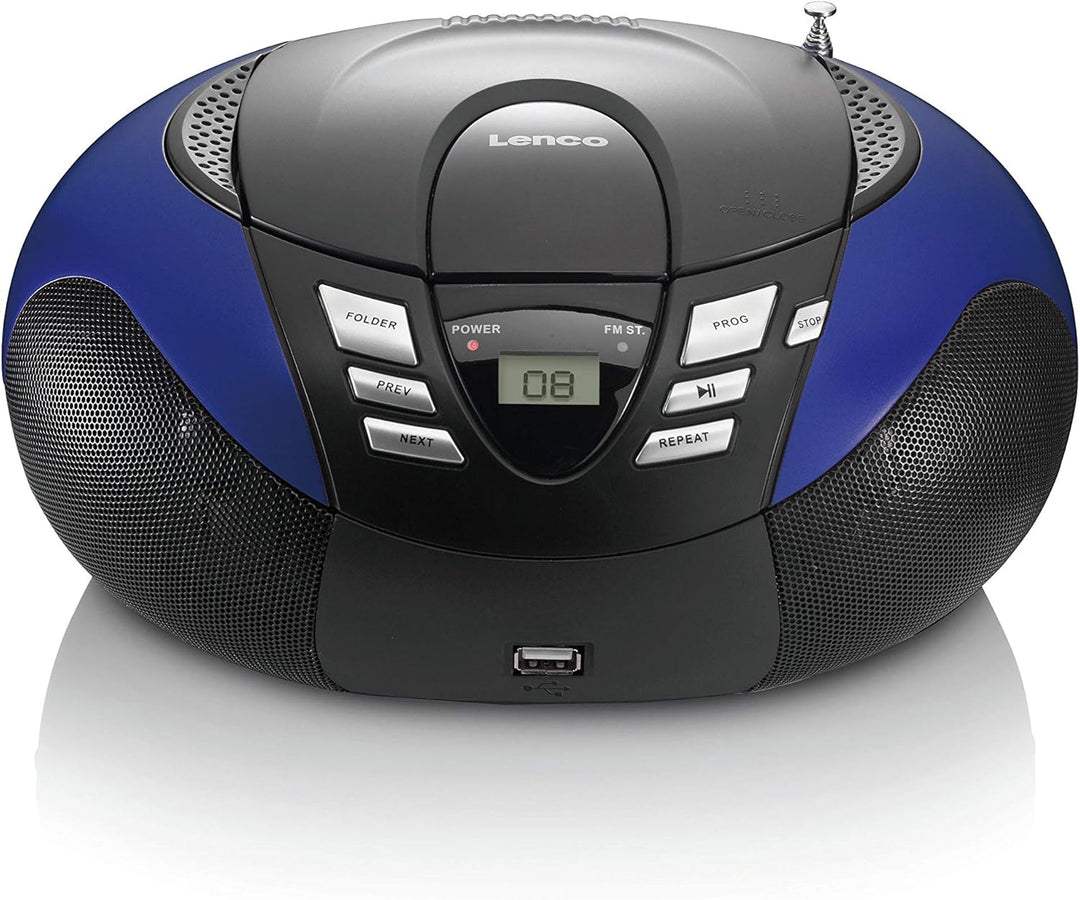 Lenco SCD-37 - CD-Player für Kinder - CD-Radio - Stereoanlage - Boombox - UKW Radiotuner - USB Ansch