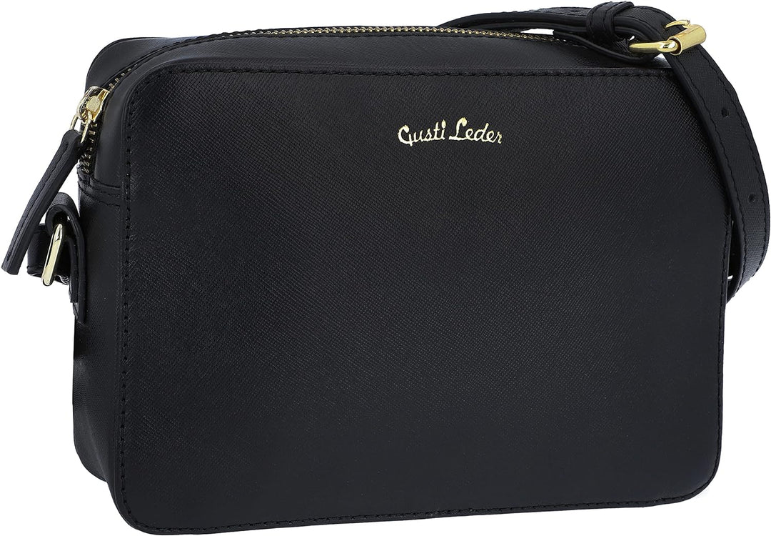 Gusti Umhängetasche Leder - Almina Damen Handtasche Schultertasche Crossbody bag Ledertasche Vintage