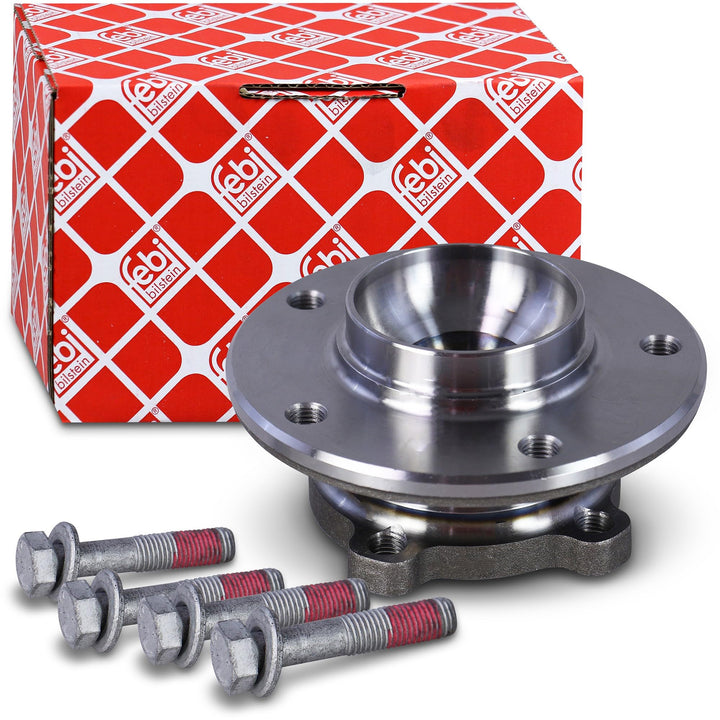 febi bilstein 24572 Radlagersatz mit Radnabe, ABS-Impulsring und Anbaumaterial , 1 Stück