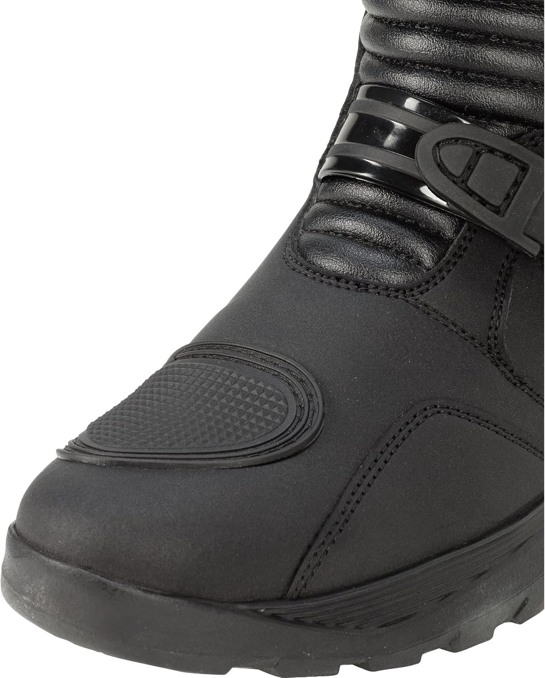 Pharao Robson WP Damen Motorradstiefel Kurz - Atmungsaktiv - Wasserabweisend 39 EU Schwarz, 39 EU Sc