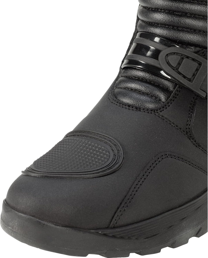 Pharao Robson WP Damen Motorradstiefel Kurz - Atmungsaktiv - Wasserabweisend 39 EU Schwarz, 39 EU Sc