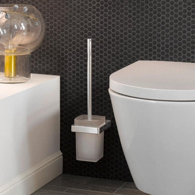 emco TREND WC-Bürstengarnitur, Toilettenbürste mit Griff und Halterung aus Metall, hochwertige WC-Bü