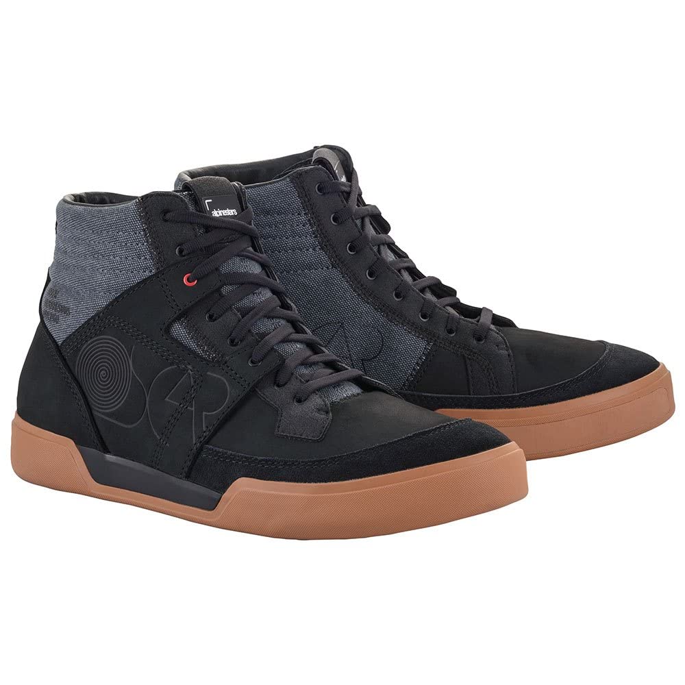Alpinestars Grange Motorradschuhe, schwarz/blau, 12.5 (46) 46 EU Schwarzes Indigo der Stimmung, 46 E
