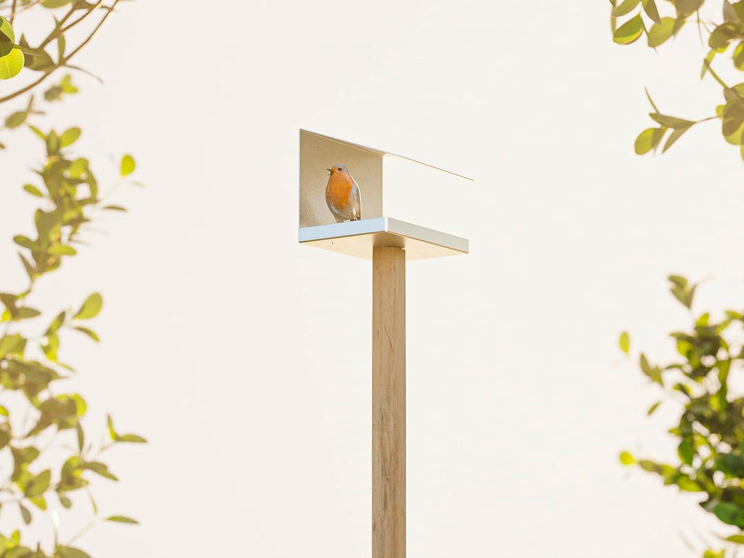 Alberts 355098 Vogelhäuschen Schrägdach | Vogelfutterhaus aus Stahl in verschiedenen Trendfarben | V