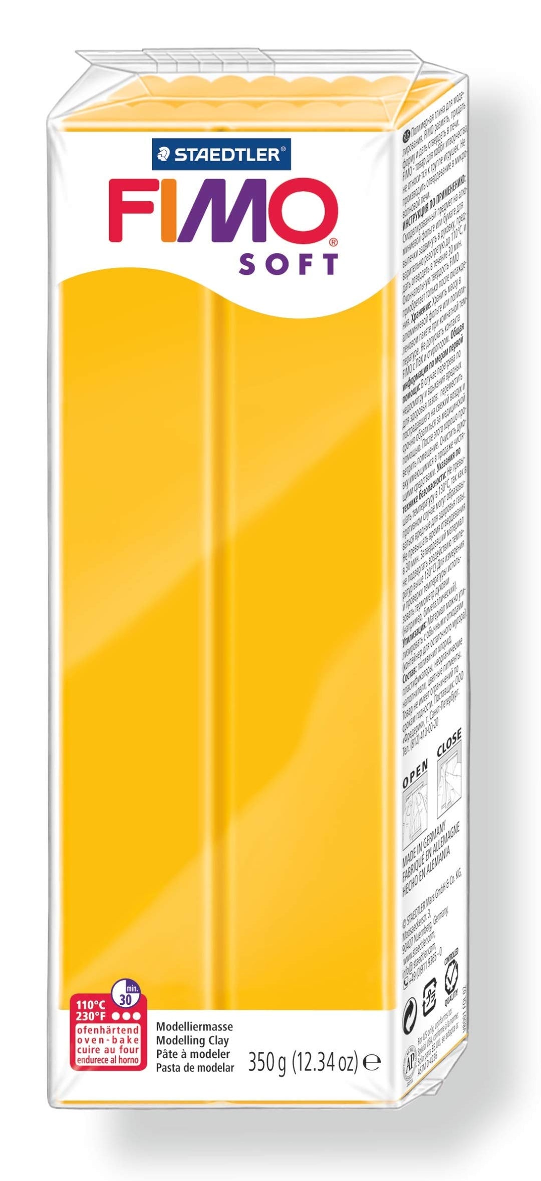 FIMO soft Grossblock 350gr. Farbe sonnengelb, Sonnengelb