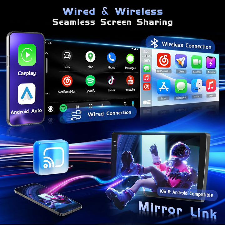 Hikity 4+128G 9" Android Autoradio für BMW 3 E90 E91 E92 E93 2005-2011 | Incell Touchscreen Wireless