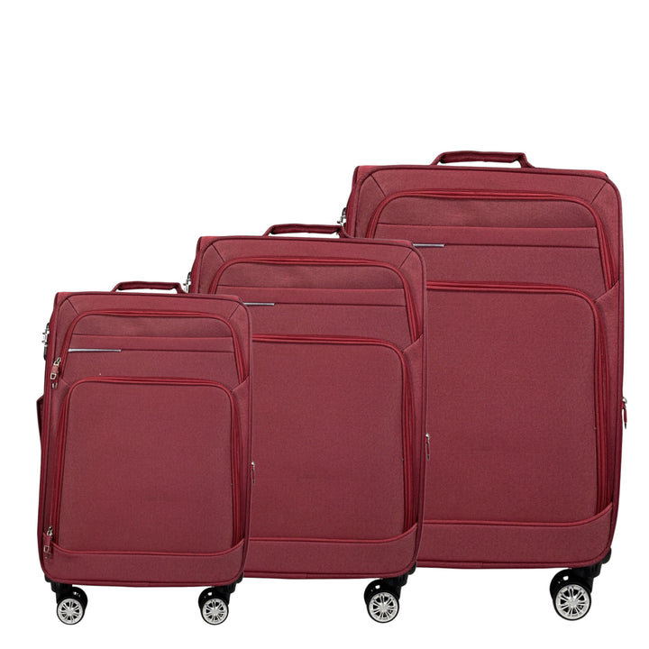 MY TRAVEL BAG Stoff Reisekoffer Trolley Erweiterbar mit Zwillingsrollen (M/L/XL/XXL oder 4er Set) We