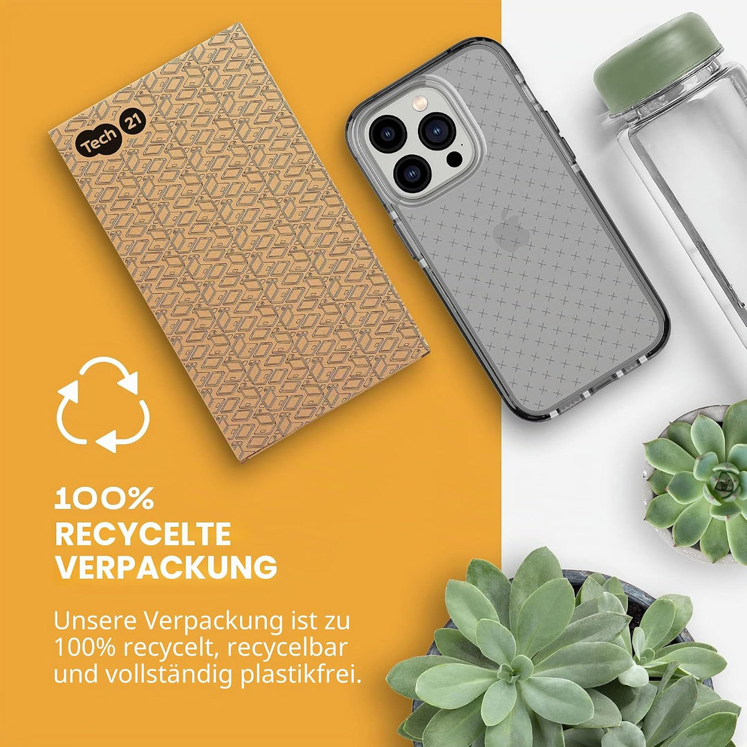 Tech 21 iPhone 14 Pro Evo Check - Stossdämpfende &amp; schlanke Schutzhülle mit 15 Fuss FlexShock Multi-