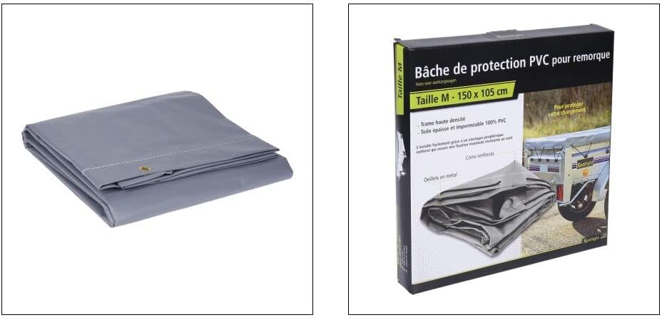 SPOTLIGHT - Abdeckung für Anhänger – Flachplane für Anhänger 150 x 105 cm / 400 g/m² – Grösse M – wa