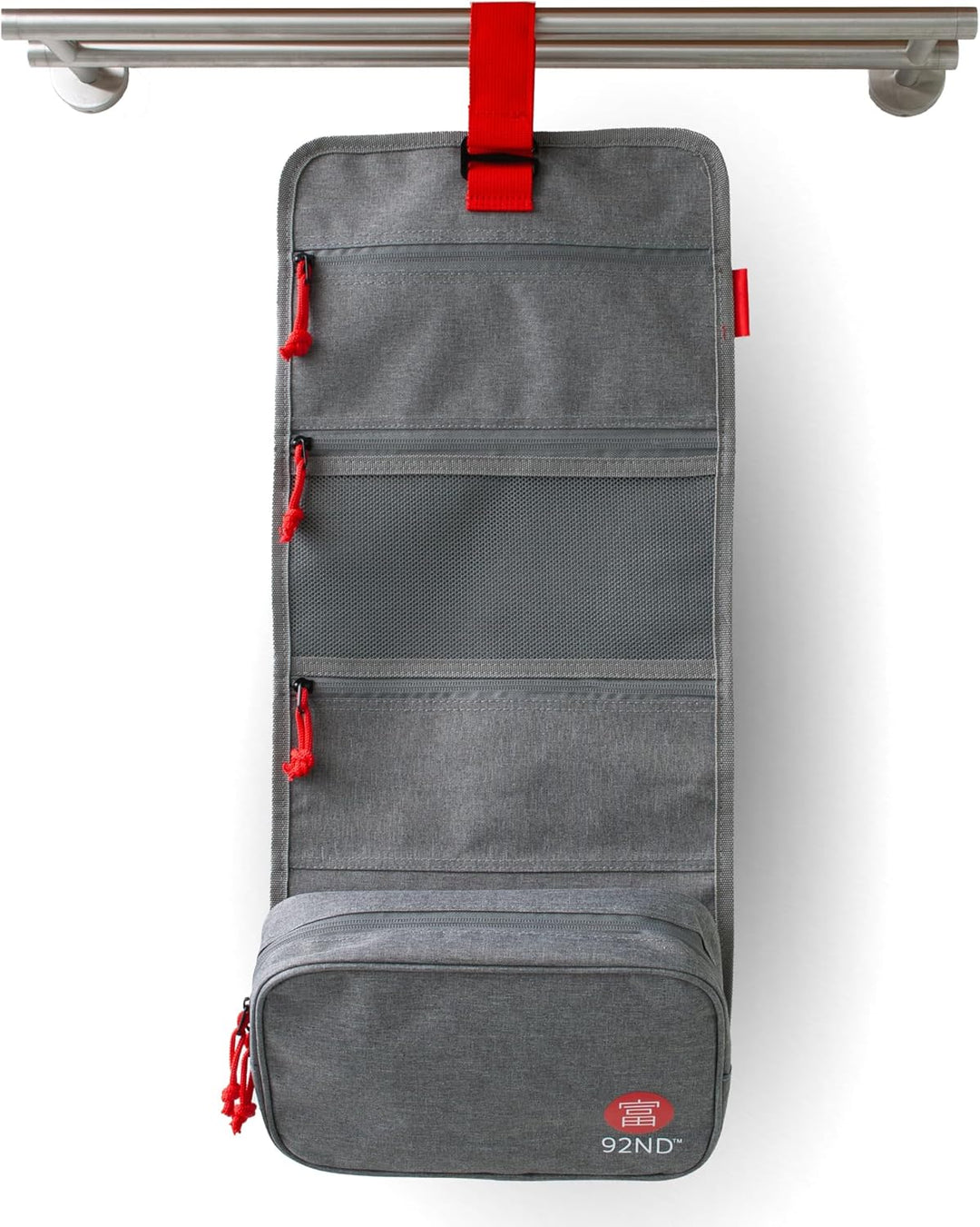 92ND.Supply Washroll – Hängekulturbeutel/Toilettentasche, wasserabweisend, 4 L, mit Haken & abnehmba
