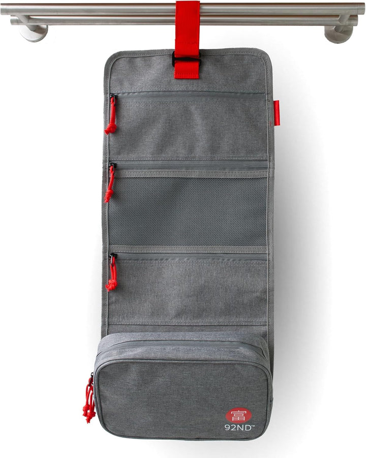 92ND.Supply Washroll – Hängekulturbeutel/Toilettentasche, wasserabweisend, 4 L, mit Haken & abnehmba