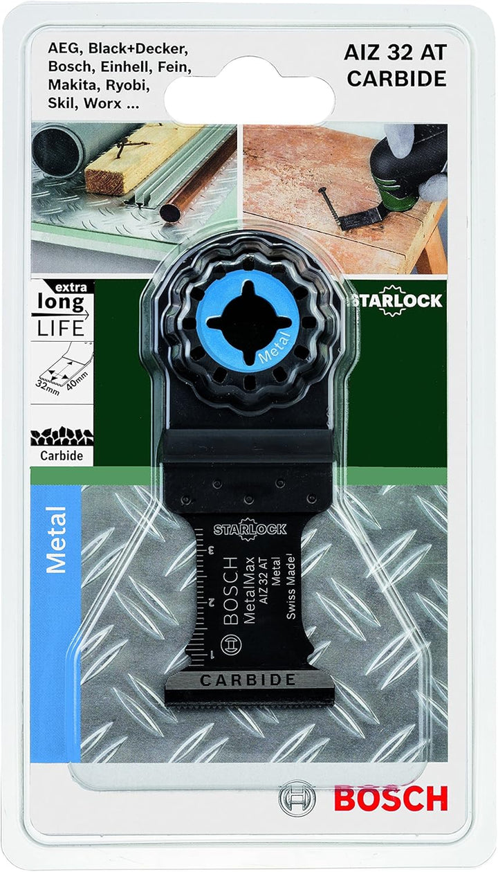 Bosch Accessories Karbid Tauchsägeblatt Metall für Multifunktionswerkzeuge Starlock (AIZ 32 AT)