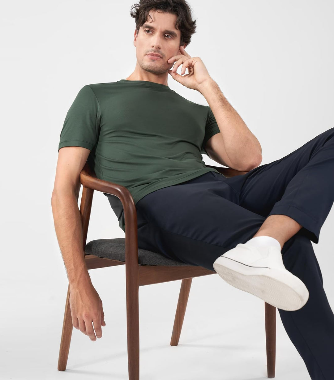 DAVID ARCHY Herren Unterhemd 2/3/5er Pack Atmungsaktive Business Unterhemd T-Shirts Weich Kurzarm Sh