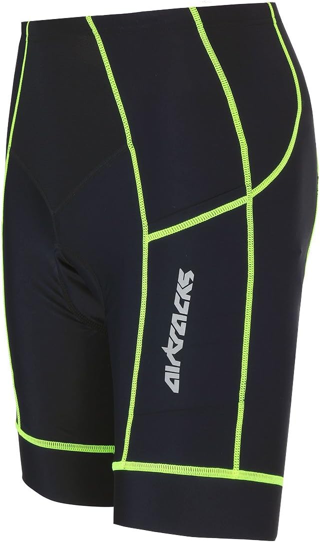 Airtracks Damen Fahrradhose Kurz Pro - Radhose - Radlerhose - 3D Coolmax gepolstert - Atmungsaktiv -