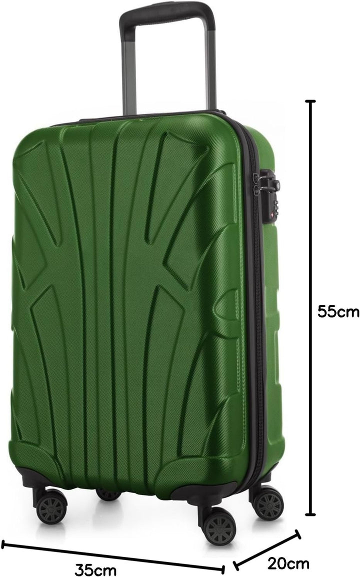 suitline Handgepäck Hartschalen-Koffer Koffer Trolley Rollkoffer Reisekoffer, TSA, 55 cm, ca. 34 Lit