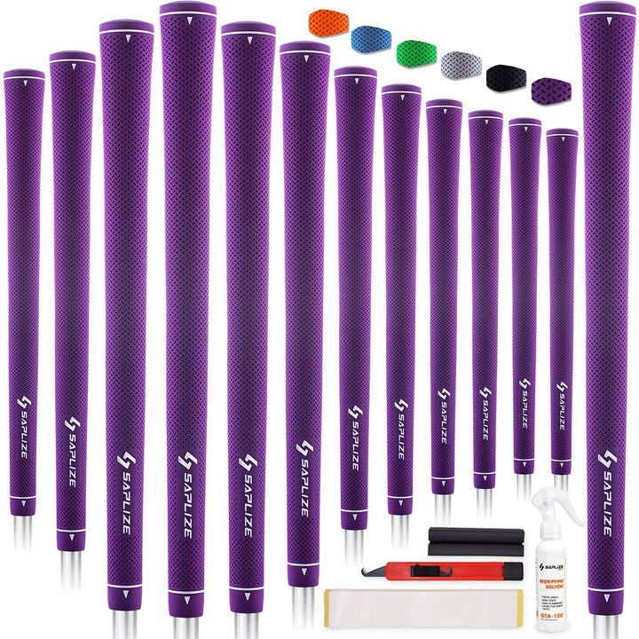 SAPLIZE Golfgriffe, 13er-Set mit komplettem Regripping-Kit, Standard / Midsize, Golfschlägergriffe a