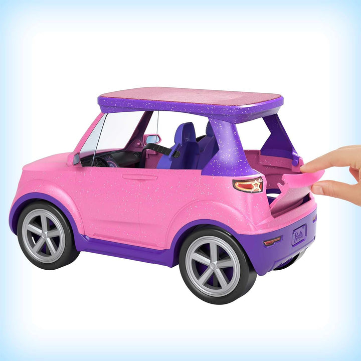 Barbie Big City Big Dreams, Auto Cabrio, 2:1 verwandelt Sich in Bühne, inkl Zubehör für Konzerte wie