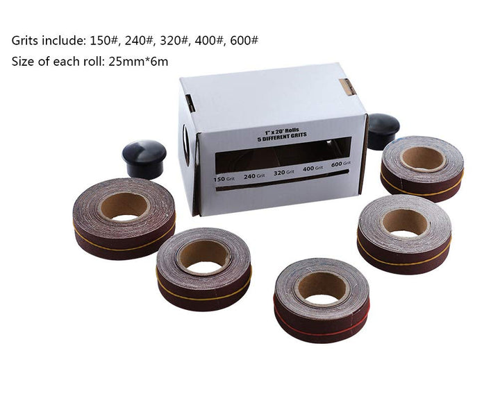 Meichoon Schleifpapier Schleifpapier mit Spender Körnung 150 240 320 400 600 Schleifpapierrolle für