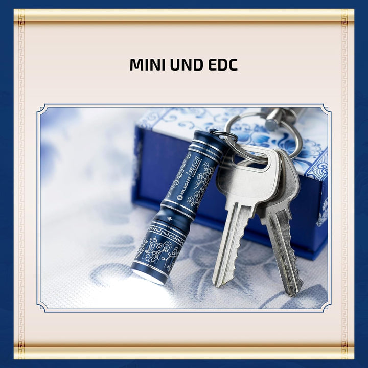OLIGHT I3E EOS Mini LED Taschenlampe Schlüsselanhänger 90 Lumen und 44m Reichweite, kleine Flashligh