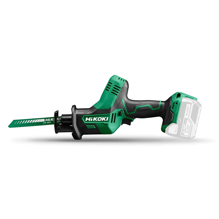 Hikoki CR18DAW4Z Akku-Tigersäge, Säbelsäge, Reciprosäge, Fuchsschwanz, Stichsägeblätter, 18 Volt