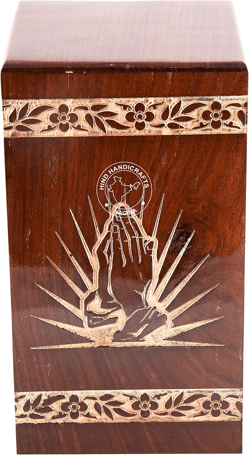 Rosewood Urnen für menschliche Asche für Erwachsene, gross – Holzurne für Columbarium – Beerdigungsu