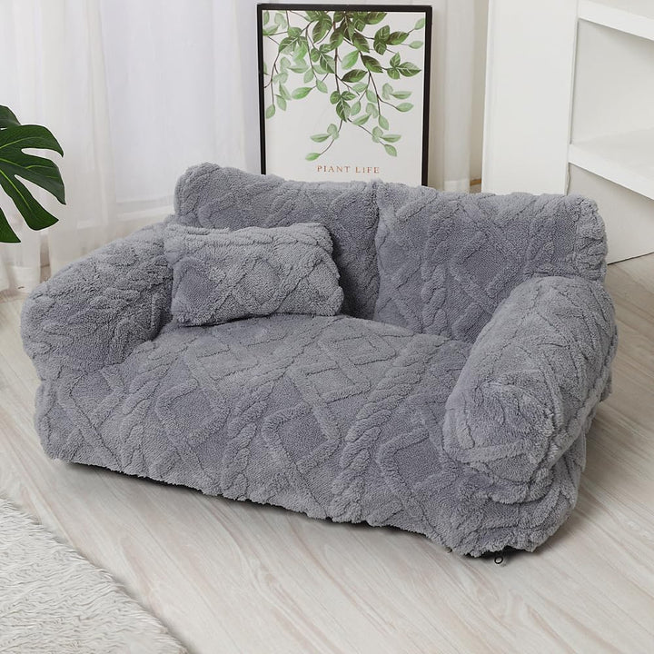 Hundesofa & Katzensofa – Flauschiges Hundebett Kleine Hunde, Waschbares Katzenbett mit Rutschfester