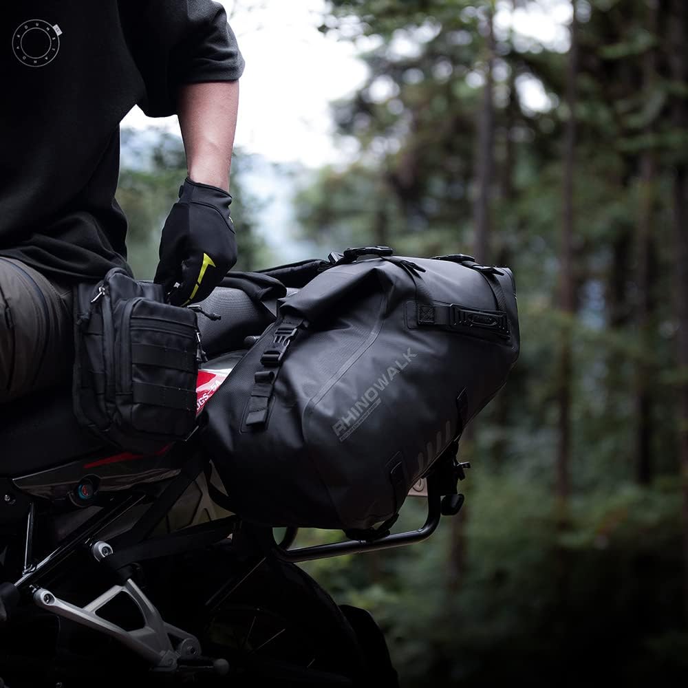 Rhinowalk Motorrad-Satteltaschen Gepäckträgertasche 28L (14L*2) wasserdichte Anti-Vibrations-Motorse