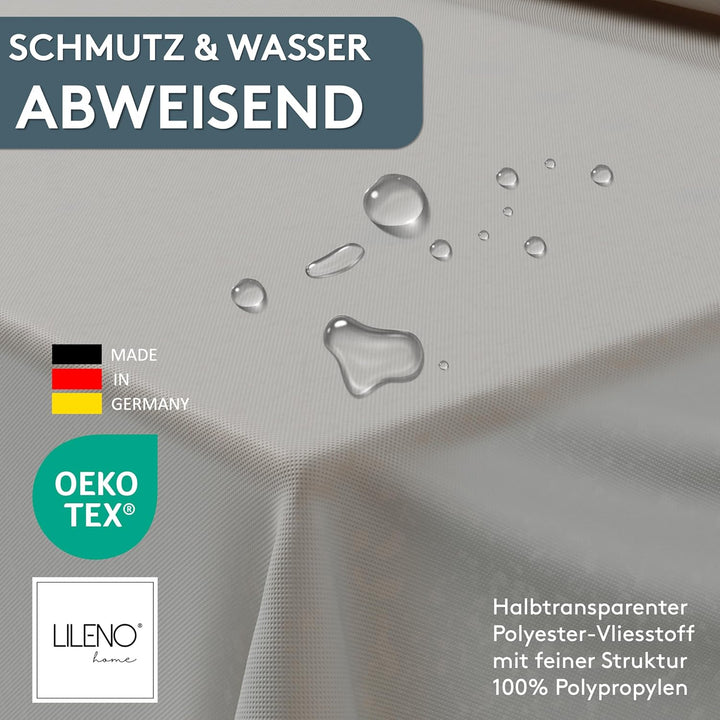 LILENO HOME Tischdeckenrolle 1,10 x 25 m - Tischdecke Mittelgrau aus Vlies - Stoffähnlich, abwaschba
