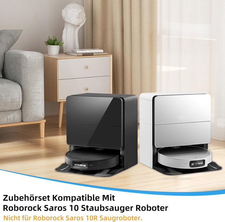 28 Stück Zubehör für Roborock Saros 10 Staubsauger Roboter, Ersatzubehör 2 Hauptbürste 4 Wischpad 4