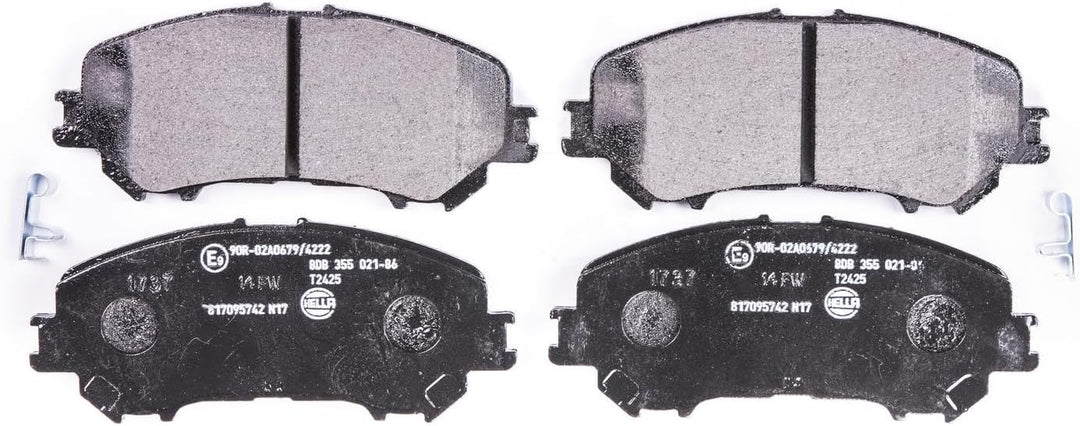HELLA PAGID 8DB 355 021-861 Bremsbelagsatz - T2425 - Dicke/Stärke: 16.7mm - mit akustischer Verschle