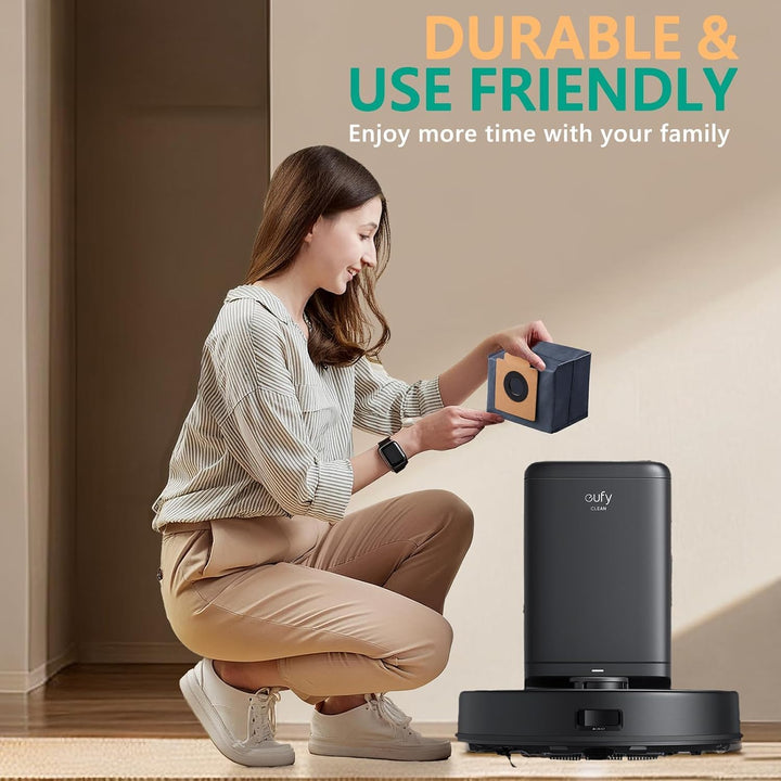 12 Stück Staubbeutel für Eufy X8 Pro/ X10 Pro Omni Saugroboter Zubehör, Ersatzbeutel Staubsaugerbeut